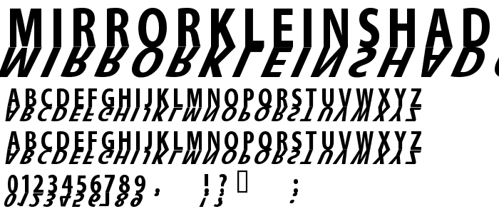 MirrorKleinShadow Bold font